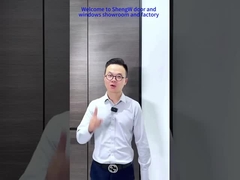 Αλουμίνιο+ξύλο συρόμενη πόρτα στενής άκρης