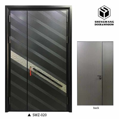 Χυμένη Βίλα Χακί Χαλκό αλουμινίου εξωτερικές πόρτες Πλαστικές πόρτες εισόδου αλουμινίου Προσαρμοσμένο πλάτος